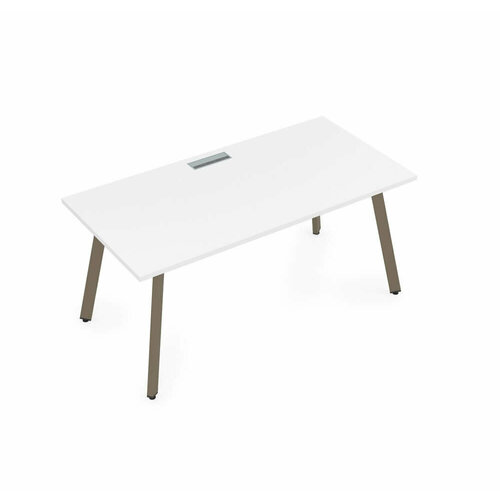 Стол прямой письменный Arredo ALSAV 10СР.085 Белый премиум/Tabaco 1800*800*750