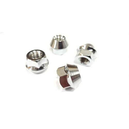 4 шт Гайки колёсные открытые М10х125 конус высота 18 ключ 17 хром в т ч для квадроциклов 499₽