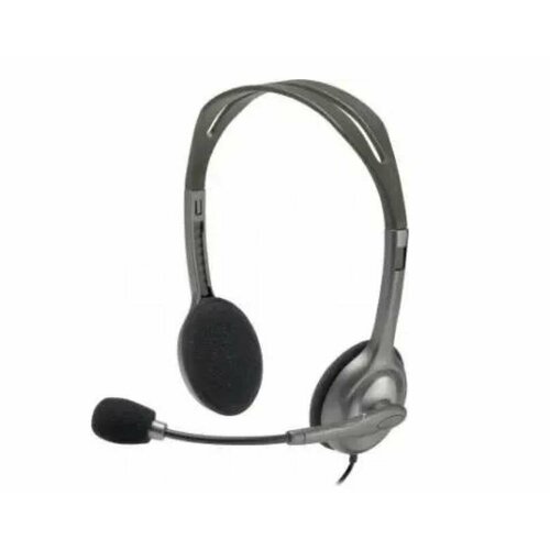 Наушники с микрофоном Logitech Stereo H110 серебристый 981-000459 1909₽