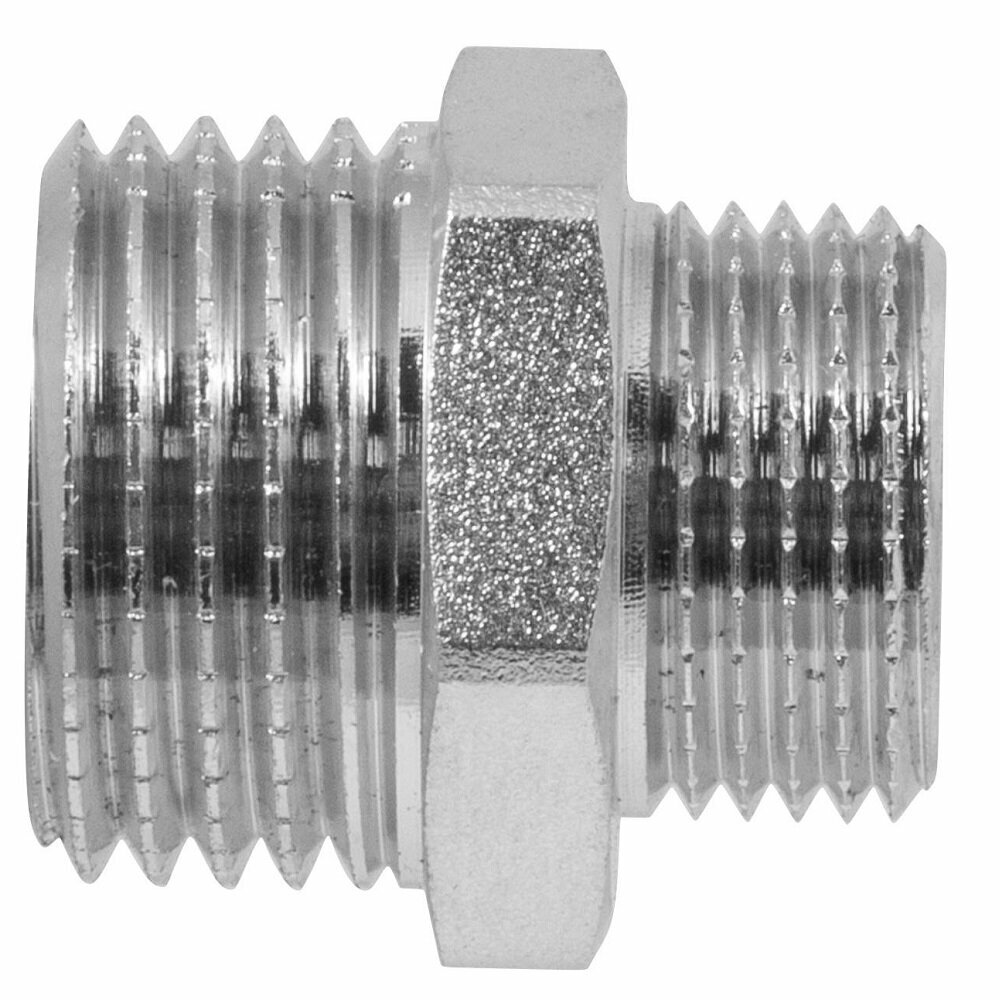 ниппель-переходник (бочонок) 1/2"х3/8" н/н mpf, mp-у Мастерпроф - фото №5