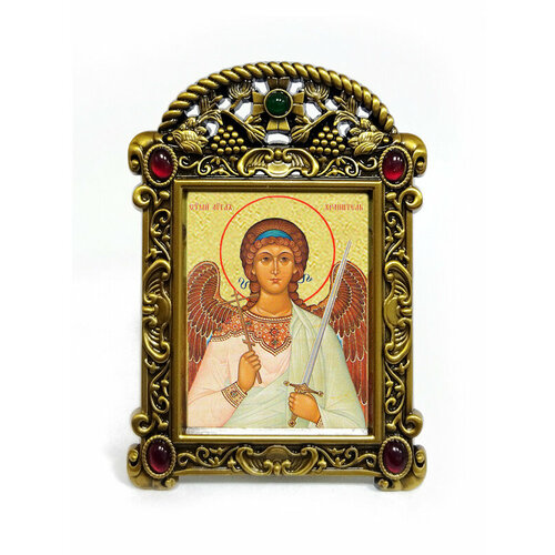 Икона "Ангел Хранитель" (в светлом) в рамке-киоте "VISANTI", размер 9,5х6,7см.