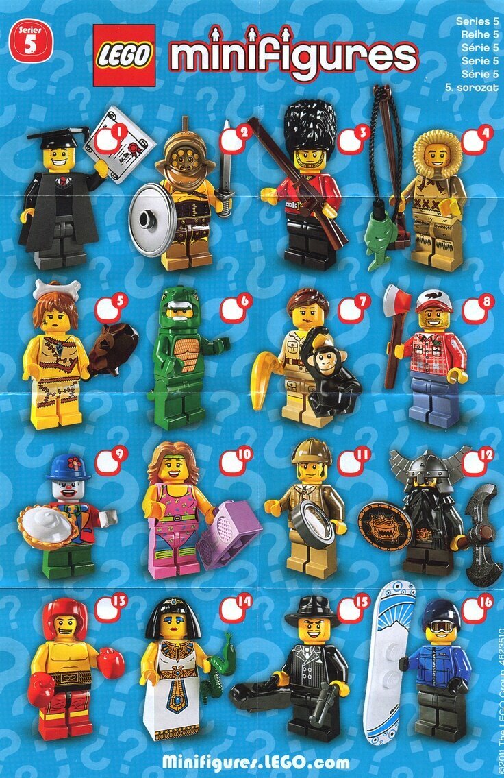 Конструктор LEGO Collectable Minifigures 8805 Серия 5, 8 дет.