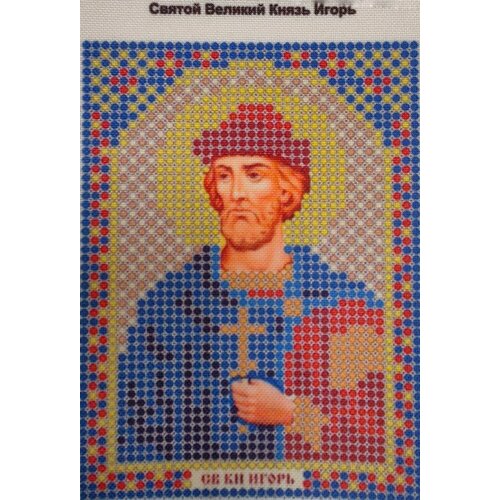 Вышивка бисером икона Святой Великий Князь Игорь ММ-066