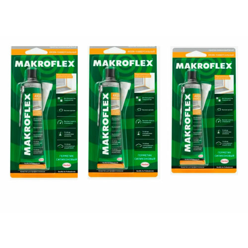 Герметик силикон, белый, упаковка - блистер Макрофлекс AX104 70 мл, 3 шт.
