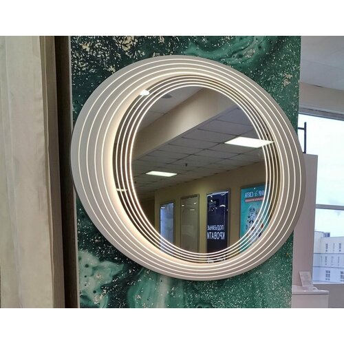 Мечтай! Зеркало Арт-деко 700х600 мм серебряное с подсветкой