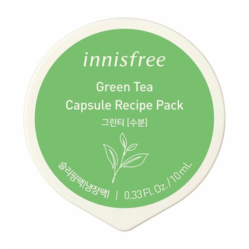 Капсульная ночная маска на основе зелёного чая Innisfree Green Tea Capsule Recipe Pack innisfree green tea увлажняющая пенка