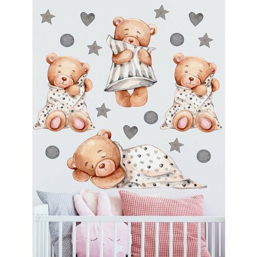 Интерьерные наклейки на стену для декора и интерьера дома stiker мишки 599₽
