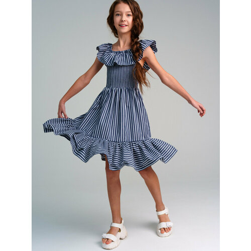 Платье playToday, размер 140, синий