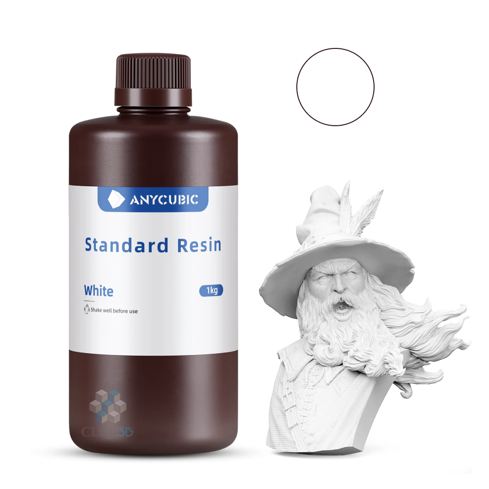 Фотополимерная смола Anycubic Basic Standart Colored UV Resin для 3D принтера 405нм Белая (White) 1 литр