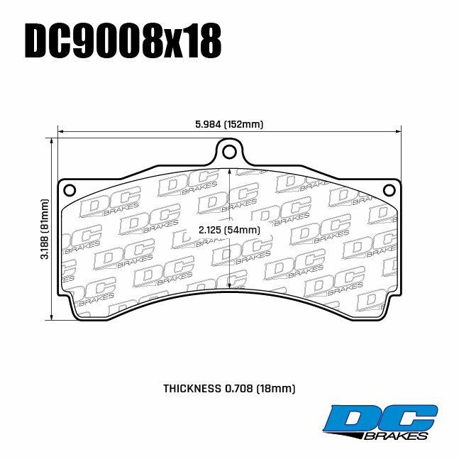 Колодки тормозные DC9008P17 DC Brakes Street STR. S+ PROMA 6 порш; STOPTECH; AP RACING; HPB ТИП 3