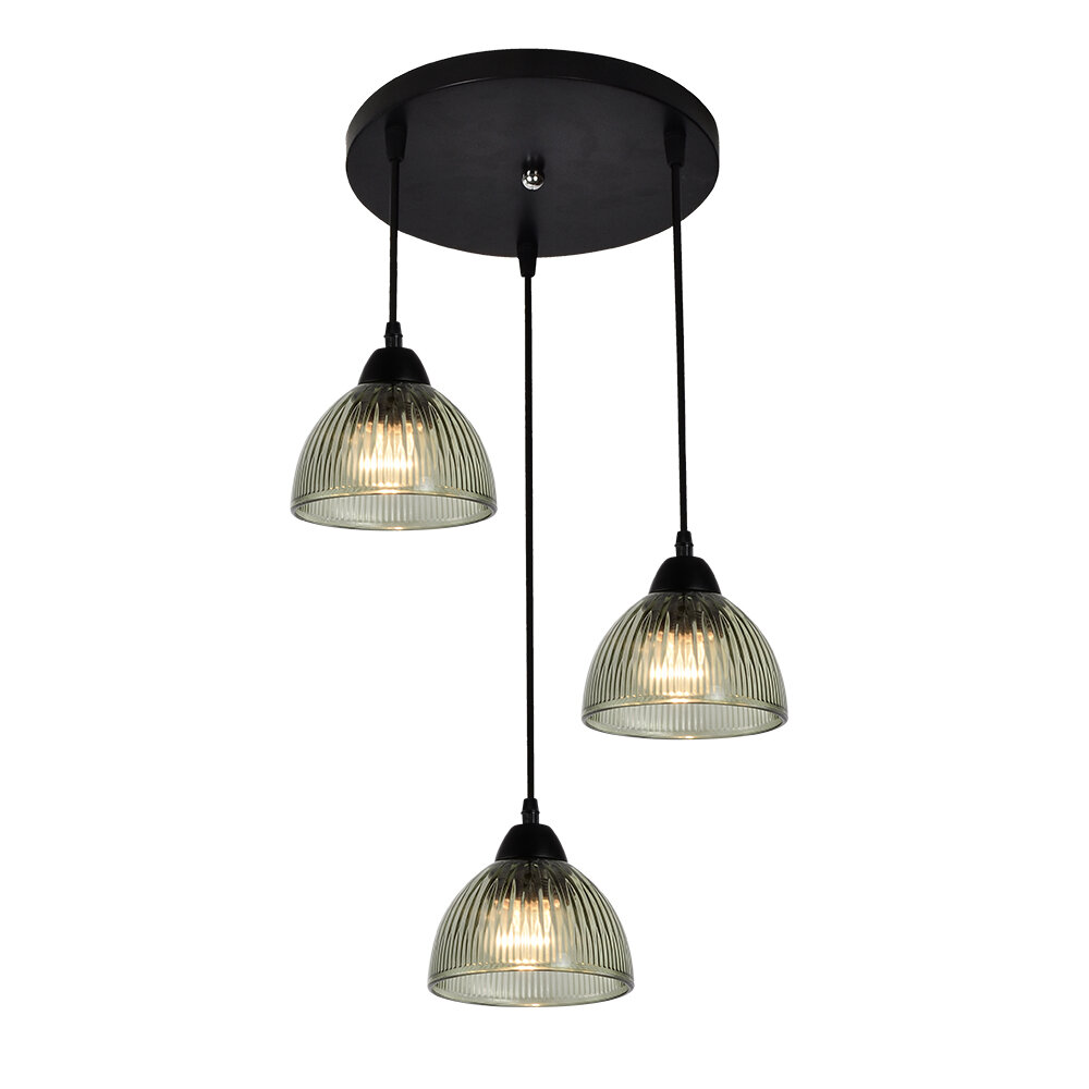 фото Люстра подвесная WD4004/3P-BK-GN