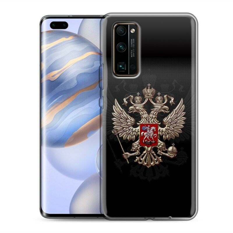 Дизайнерский силиконовый чехол для Хонор 30 Про / Huawei Honor 30 Pro Герб России