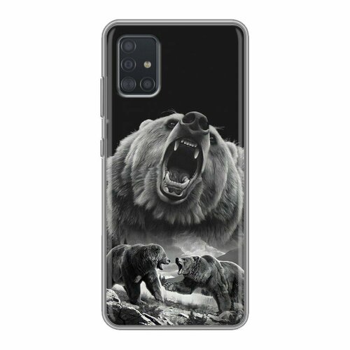 Дизайнерский силиконовый чехол для Samsung Galaxy A51 Медведь силиконовый чехол узор из цветов на samsung galaxy a51