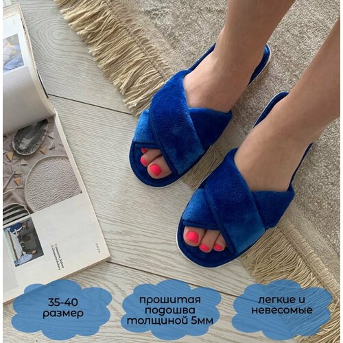 фото Тапочки tapmoda, размер 37, синий