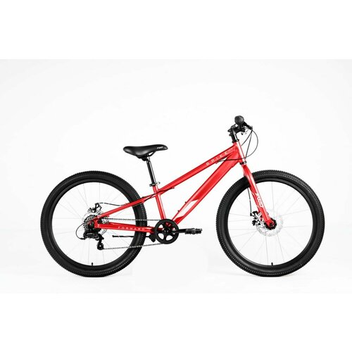 Подростковые велосипеды Forward Велосипед подростковый FORWARD SPIKE 24 D (2023), 11 красный/белый