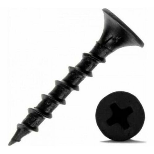 ПрофКрепеж Саморез черный, 5 х 95, 40 шт, 2 уп