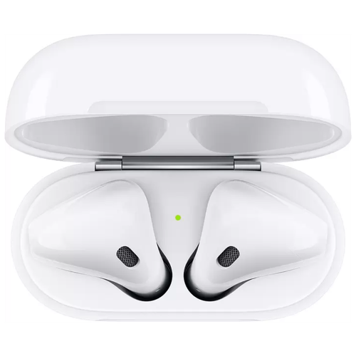 Беспроводные наушники Apple AirPods 2019 в зарядном футляре с беспроводной зарядкой, белый