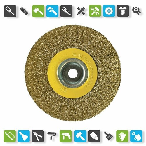 Щетка-крацовка дисковая Biber 70980 200 мм с переходниками 2221₽