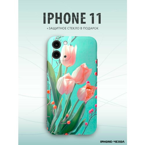 Чехол Iphone 11 тюльпаны весенние