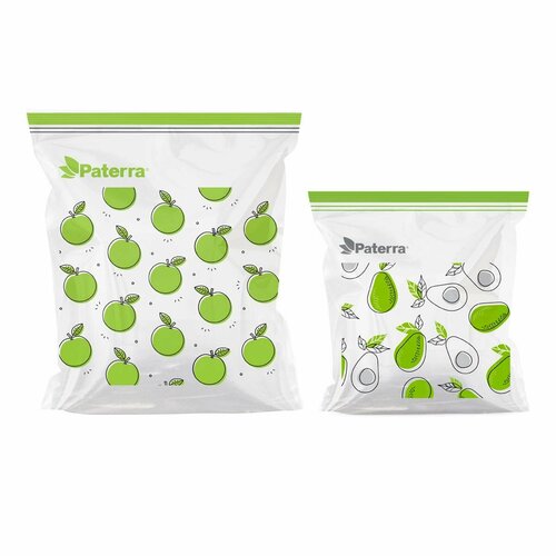 Пакет с замком ZIP-LOCK 155х15см185х21см Авокадо яблоко PATERRA60штуп 430₽