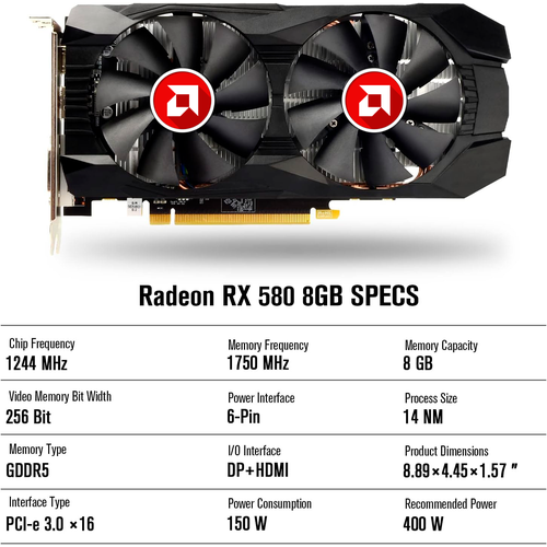 Видеокарта AMD RX 580 8 ГБ 1186900₽