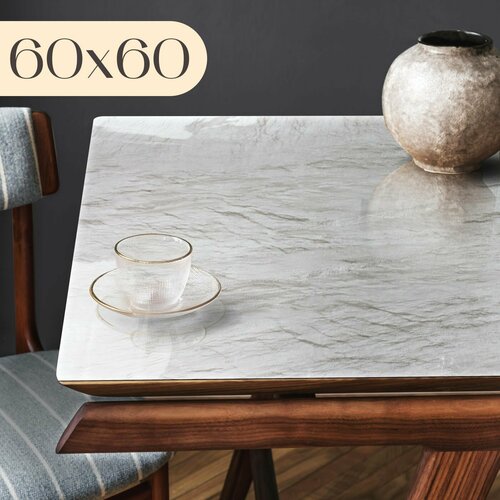 Гибкое стекло на стол 60x60 см