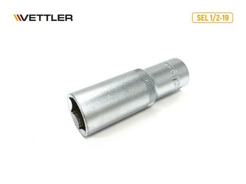 VETTLER Головка 6-гранная глубокая 1/2"DR 19 мм (VETTLER)