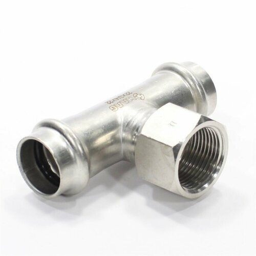 Тройник 22-34-22 WAAG Heavy Inox пресс-резьба вн сталь нержавеющая 45411₽