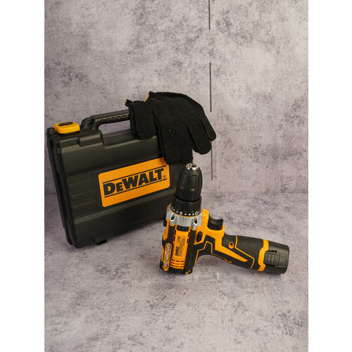 Дрель-Шуруповерт 12В 2 Аккумулятора Зарядное Устройство Кейс Перчатки В Подарок 3800₽