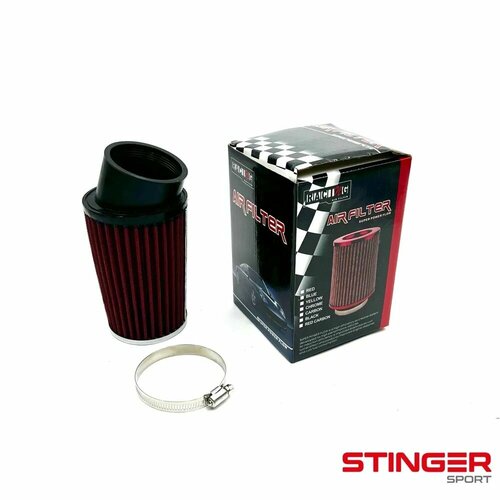 Фильтр нулевого сопротивления угловой 45гр 70mmкрасный 1900₽