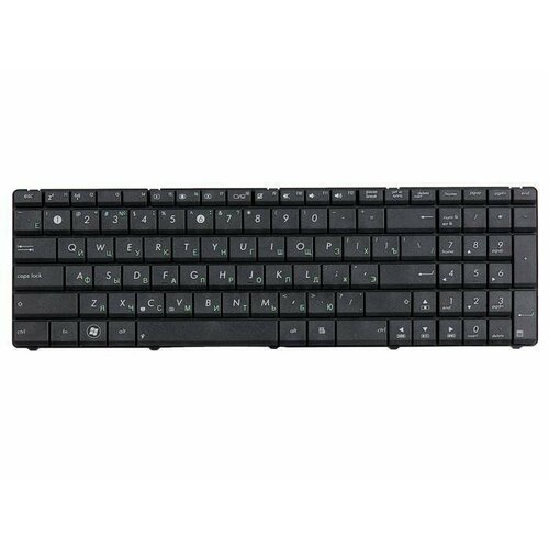 Клавиатура ZeepDeep для ноутбука Asus K53Br, K53By, K53Ta, K53Tk, K53U, K53Z, K73Br, K73By, K73Ta, K73Tk, X53U, черная, высокие кнопки со скосом, гор. Enter