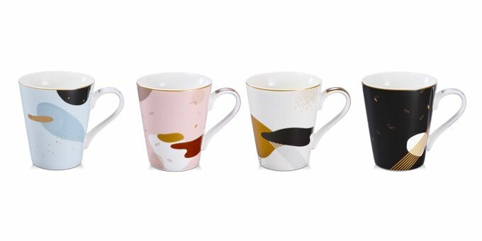 Набор чашек Tescoma myCOFFEE, 4 шт, Moon, фарфор, подарочная упаковка — фото 1