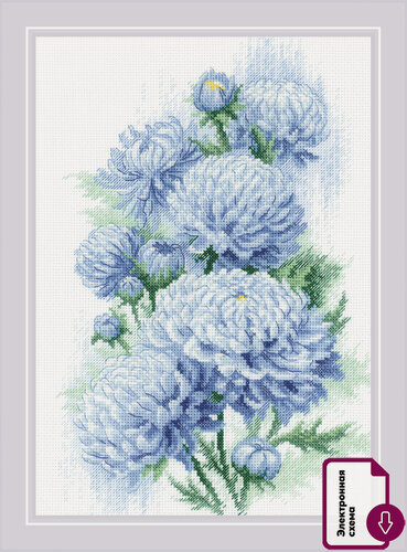 Изображение товара Набор для вышивания крестом Риолис, вышивка крестиком "Хрупкость хризантем", 21*30 см, 2140