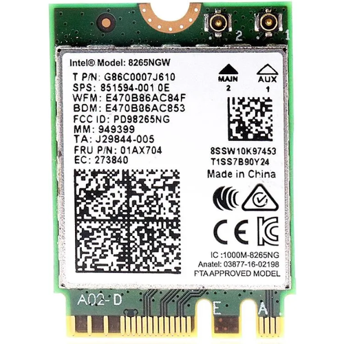Bluetooth адаптер Intel 8265NGW. NV