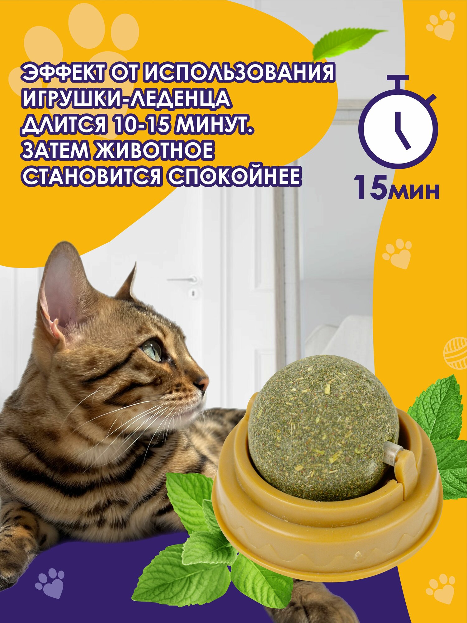 Кошачья мята, игрушка-лакомство для кошек и котов — фото 1