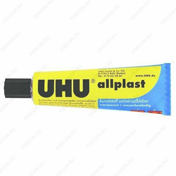 Клей для пластика UHU Allplast, универсальный, для всех видов пластика, 6 гр. (UHU 48425)