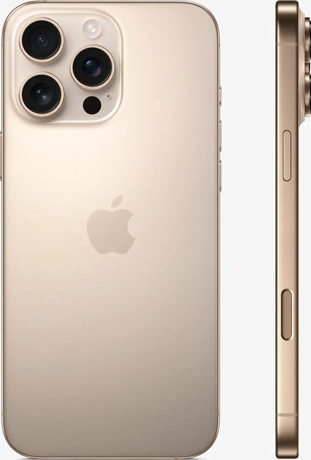 Смартфон Apple iPhone 16 Pro max, 256gb, Desert Titanium Dual: nano SIM + eSIM — фото 1