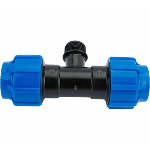 Тройник компрессионный ВР 40мм х НР 1 х ВР 40мм для ПНД труб 501₽