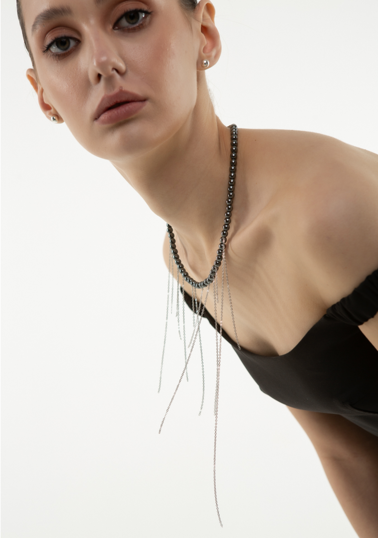 Колье FETISH, длина 41 см, серебристый — фото 1