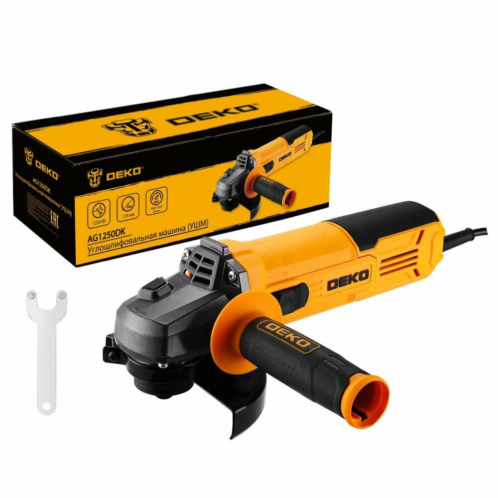 Углошлифовальная машина (УШМ) DEKO AG1250DK, 125мм, 1250Вт 083-1025