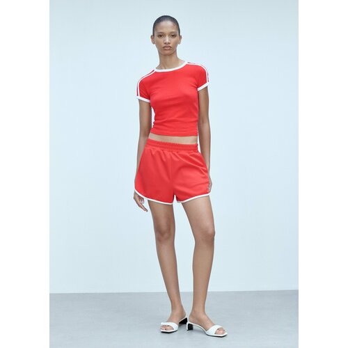 фото Шорты mango outlet sporty, размер l, красный