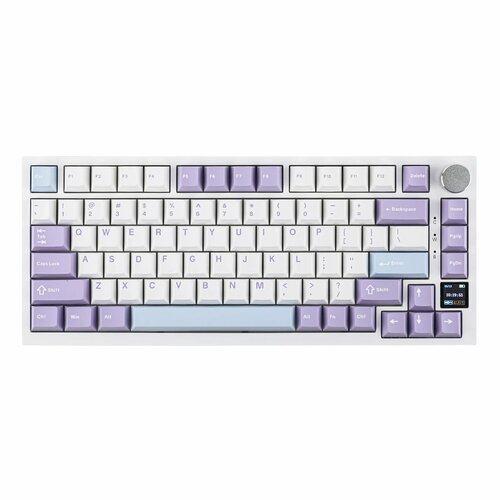 Ajazz AK820 Pro 75 механическая клавиатура с TFT-экраном White Purple-OEM Ajazz Gift Switch 5838₽