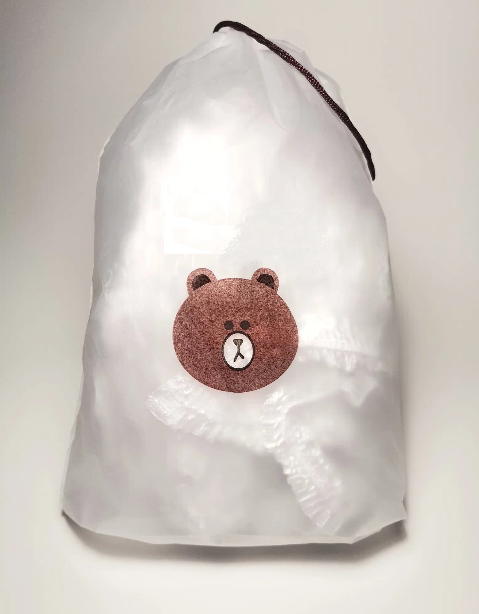 Пакет-крышка "с мишкой" на резинке среднего размера полиэтиленовый для хранения, набор 100 шт.