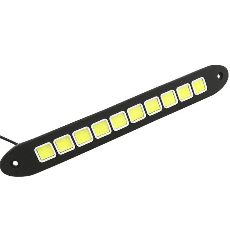 2 шт. DRL COB Автомобильные светодиодные дневные ходовые огни Белые водонепроницаемые гибкие силиконовые лампы COB Автомобильные внешние аксессуары, 1pc