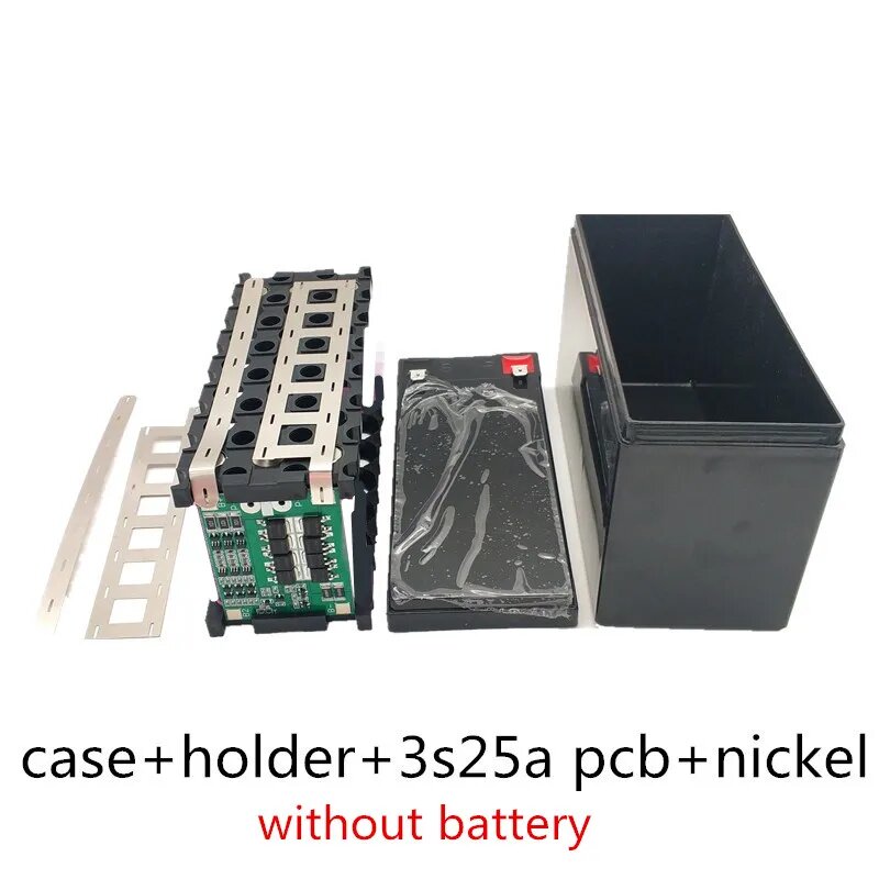 Ящик для хранения литиевых аккумуляторов HENGCHANG 12В, black 25a pcb nickel