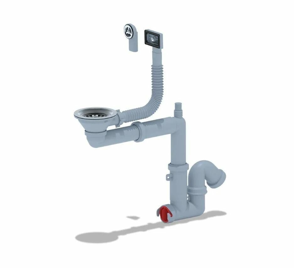 Сифон АниПласт F5345S 3 1/2"*40 с отводом для стиральной машины