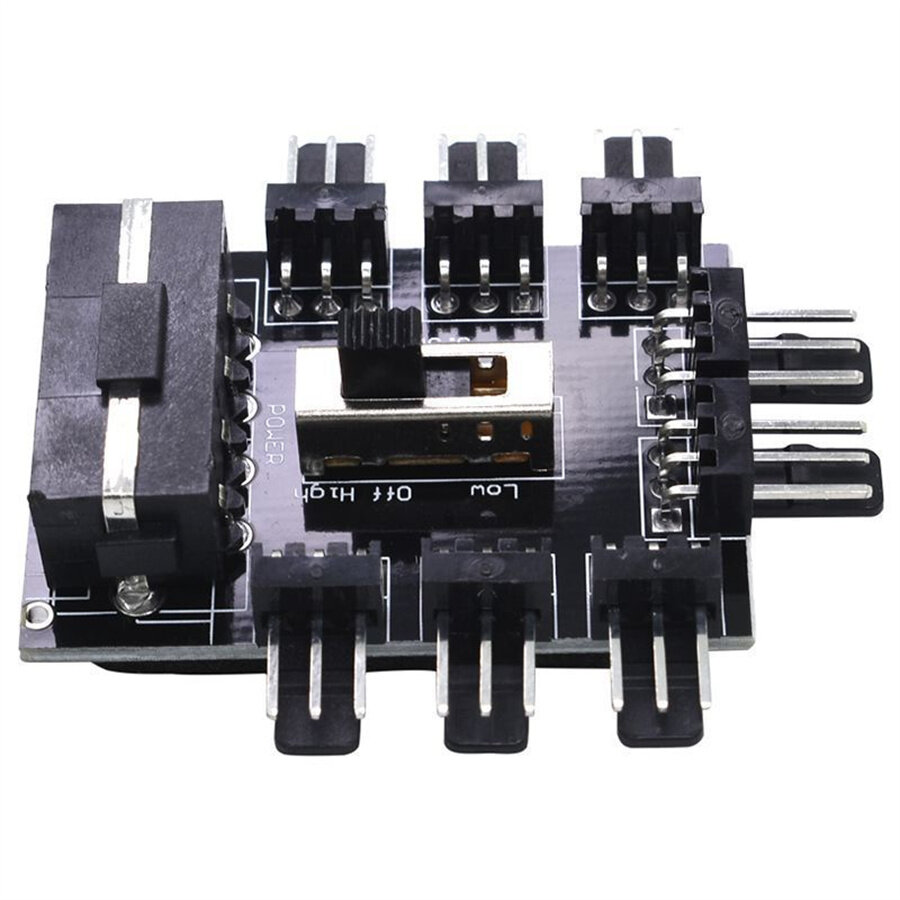 Концентратор вентиляторов для охлаждения 1 к 8 концентратор вентиляторов 3-контактный pwm-разветвитель адаптер для компьютерного майнинга блок питания для охлаждения