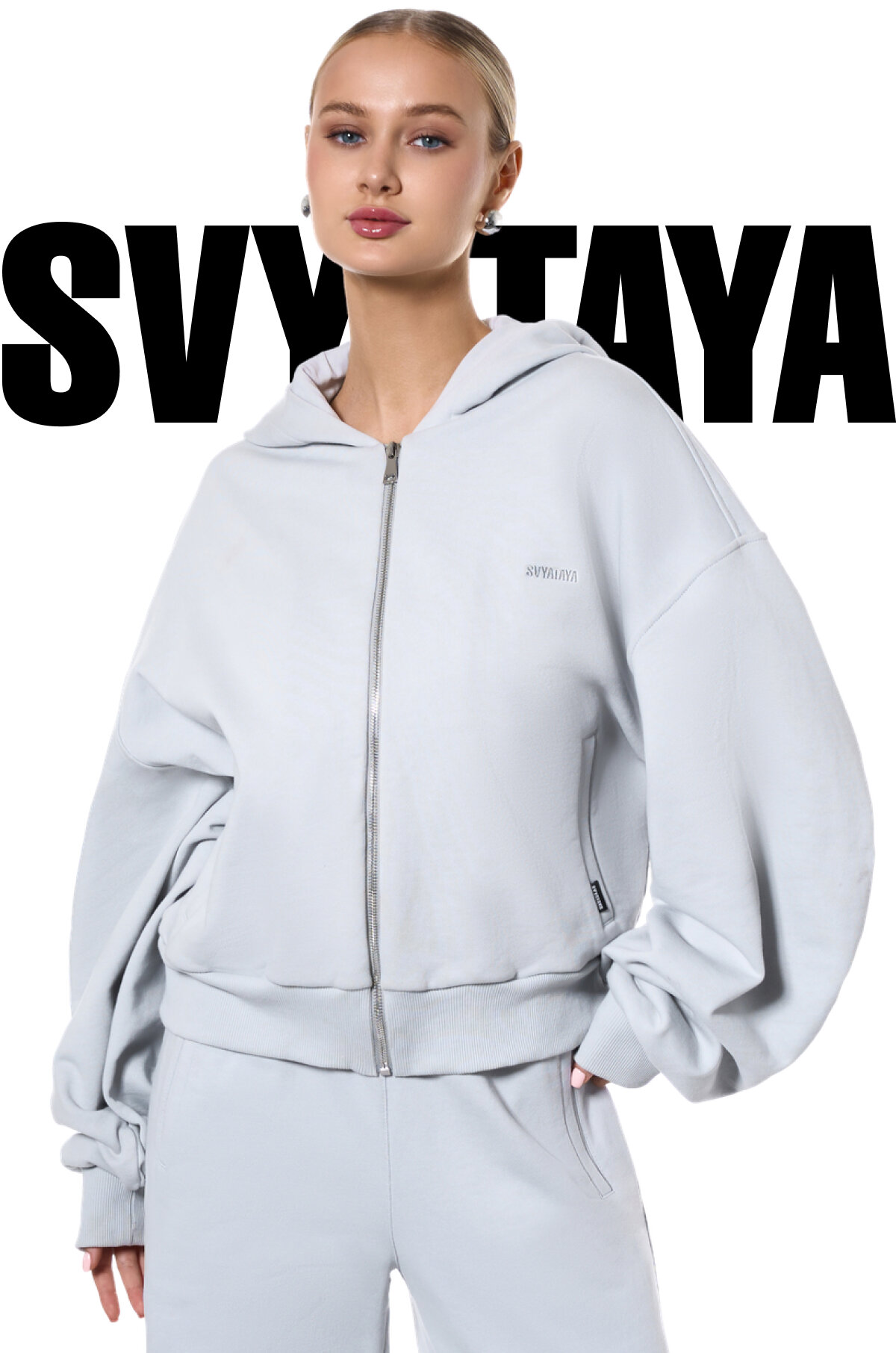 Худи СВЯТАЯ, размер М, , пепельный