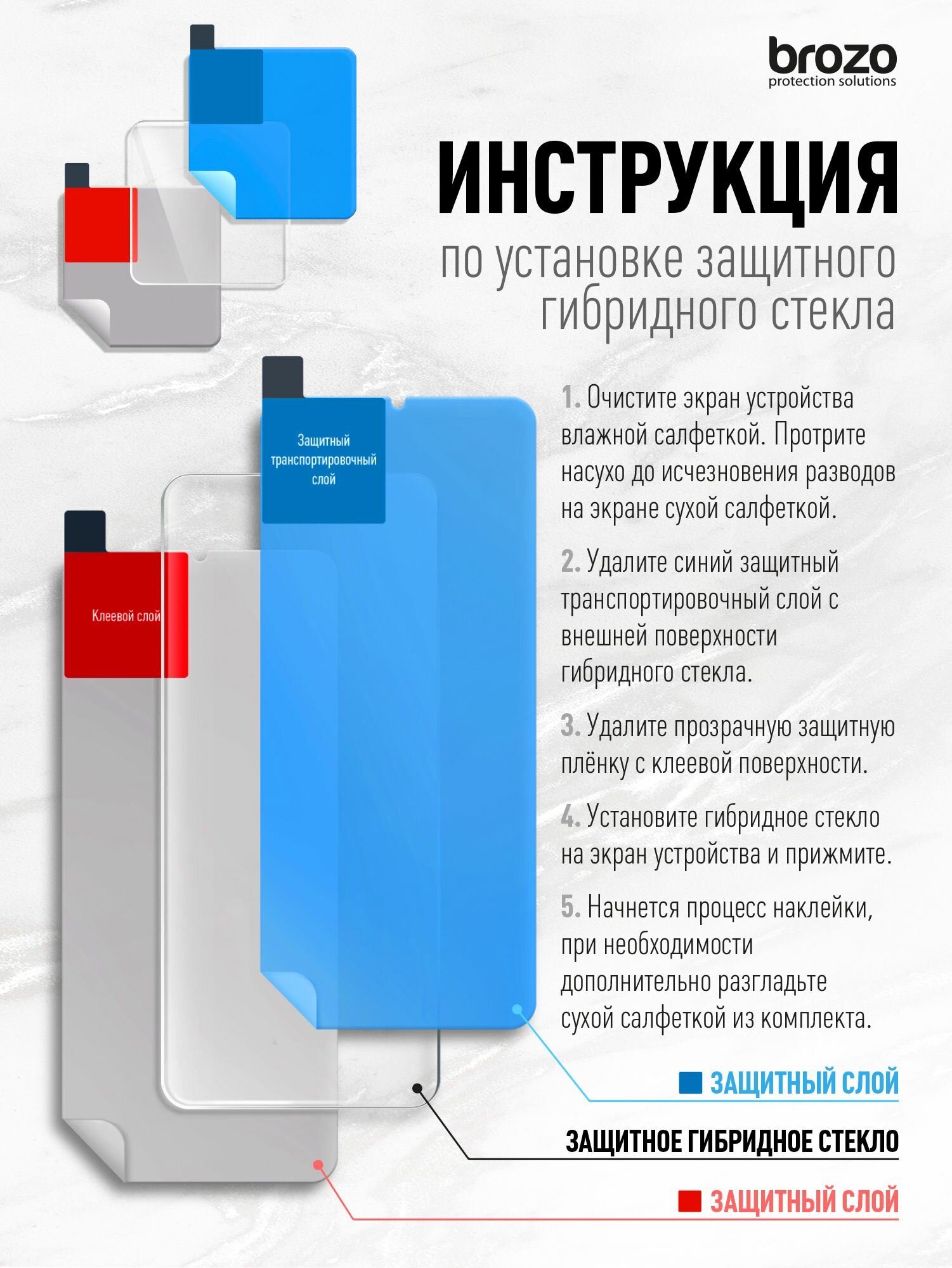 Защитное стекло для Tecno Camon 30 4G (Техно Камон 30 4г) на Экран и Камеру, (гибридное: пленка+стекловолокно), прозрачное силиконовая клеевая основа тонкое Hybrid Glass, Brozo — фото 1