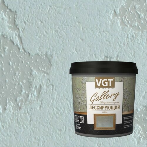 Изображение товара Состав лессирующий декоративный VGT Gallery (0,9кг) серебристо-белый